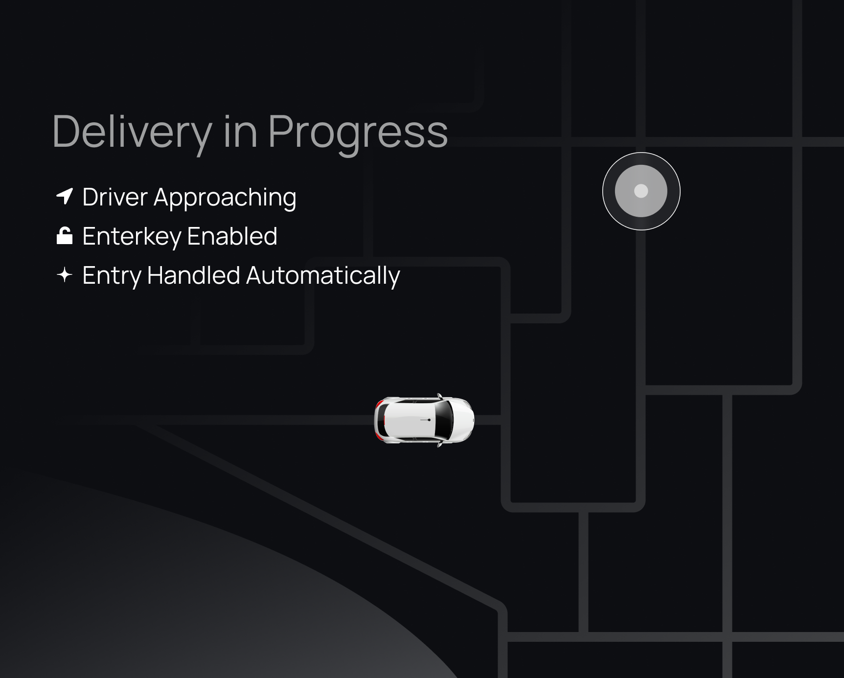 A courier being buzzed into an apartment building through Enterkey